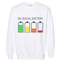 My Social Battery Garment-Dyed Sweatshirt