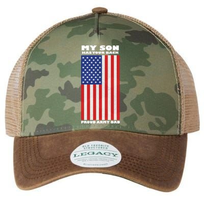 My Son Has Your Back Proud Army Dad Legacy Tie Dye Trucker Hat