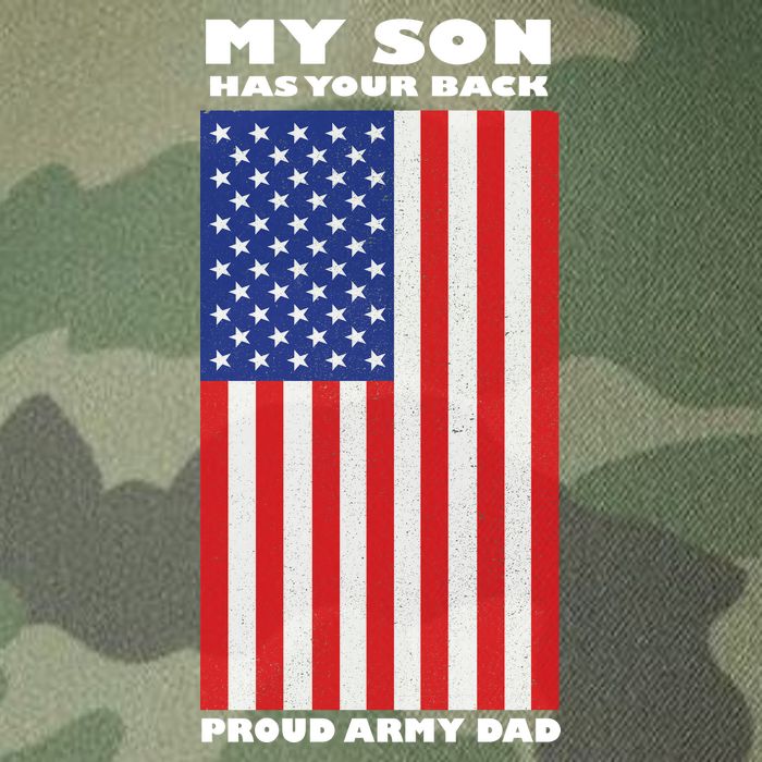 My Son Has Your Back Proud Army Dad Legacy Tie Dye Trucker Hat