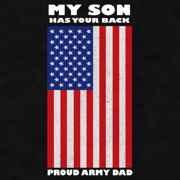My Son Has Your Back Proud Army Dad Ladies PosiCharge Tri-Blend Wicking Tank