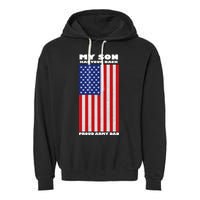 My Son Has Your Back Proud Army Dad Garment-Dyed Fleece Hoodie