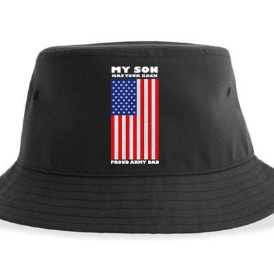 My Son Has Your Back Proud Army Dad Sustainable Bucket Hat