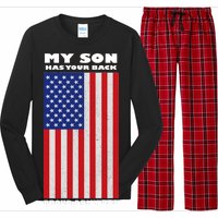 My Son Has Your Back Proud Army Dad Long Sleeve Pajama Set