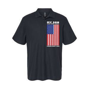 My Son Has Your Back Proud Army Dad Softstyle Adult Sport Polo