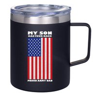 My Son Has Your Back Proud Army Dad 12oz Stainless Steel Coffee Mug