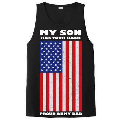 My Son Has Your Back Proud Army Dad PosiCharge Competitor Tank