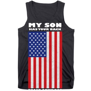 My Son Has Your Back Proud Army Dad Tank Top