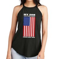 My Son Has Your Back Proud Army Dad Women's Perfect Tri Rocker Tank