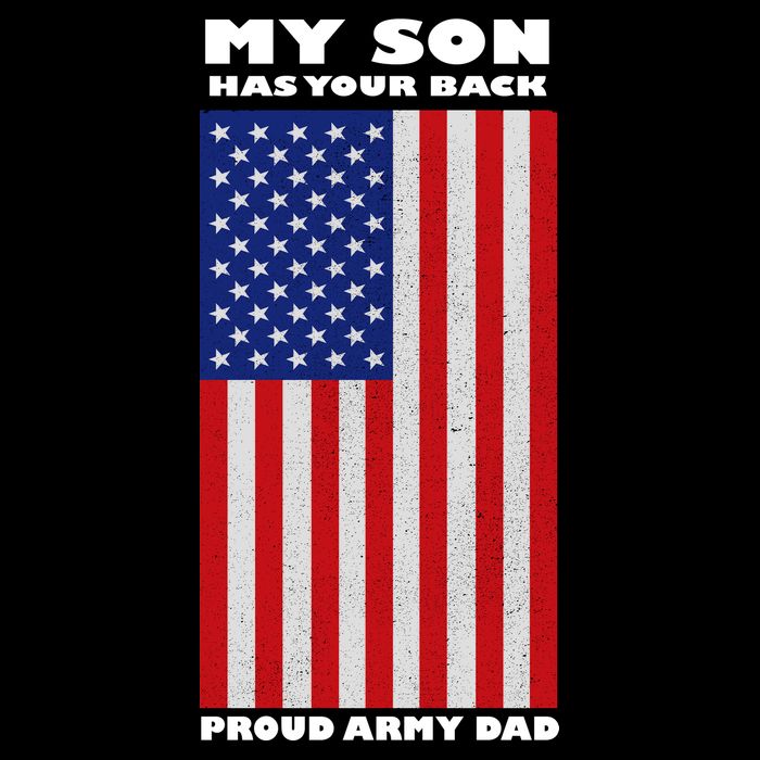My Son Has Your Back Proud Army Dad Womens T-Shirt