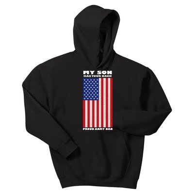 My Son Has Your Back Proud Army Dad Kids Hoodie