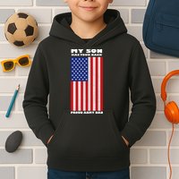 My Son Has Your Back Proud Army Dad Kids Hoodie