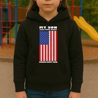 My Son Has Your Back Proud Army Dad Kids Hoodie