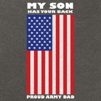 My Son Has Your Back Proud Army Dad Cotton Canvas Backpack