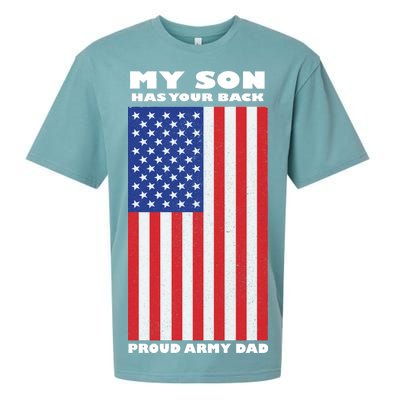 My Son Has Your Back Proud Army Dad Sueded Cloud Jersey T-Shirt