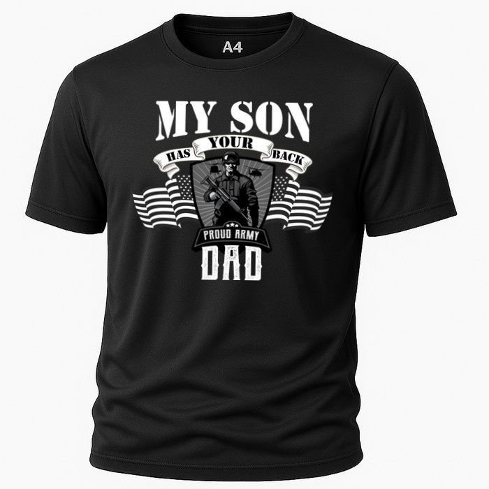 My Son Has Your Back Proud Army Dad USA Performance Shirt