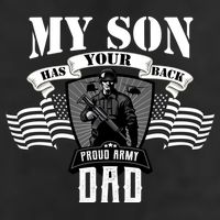 My Son Has Your Back Proud Army Dad USA Adult Drive Performance Visor