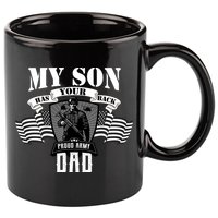 My Son Has Your Back Proud Army Dad USA 11oz C Handle Ceramic Mug