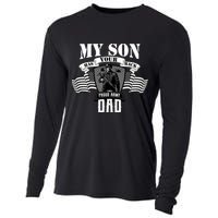 My Son Has Your Back Proud Army Dad USA Cooling Performance Long Sleeve Crew