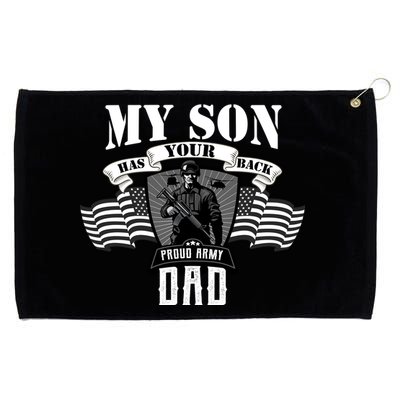 My Son Has Your Back Proud Army Dad USA Grommeted Golf Towel