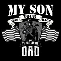 My Son Has Your Back Proud Army Dad USA Women's Crop Top Tee