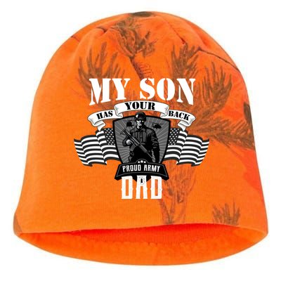 My Son Has Your Back Proud Army Dad USA Kati - Camo Knit Beanie