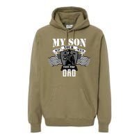 My Son Has Your Back Proud Army Dad USA Premium Hoodie