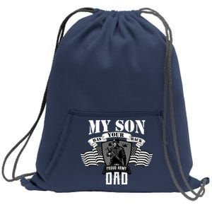 My Son Has Your Back Proud Army Dad USA Sweatshirt Cinch Pack Bag