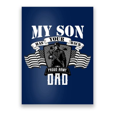 My Son Has Your Back Proud Army Dad USA Poster