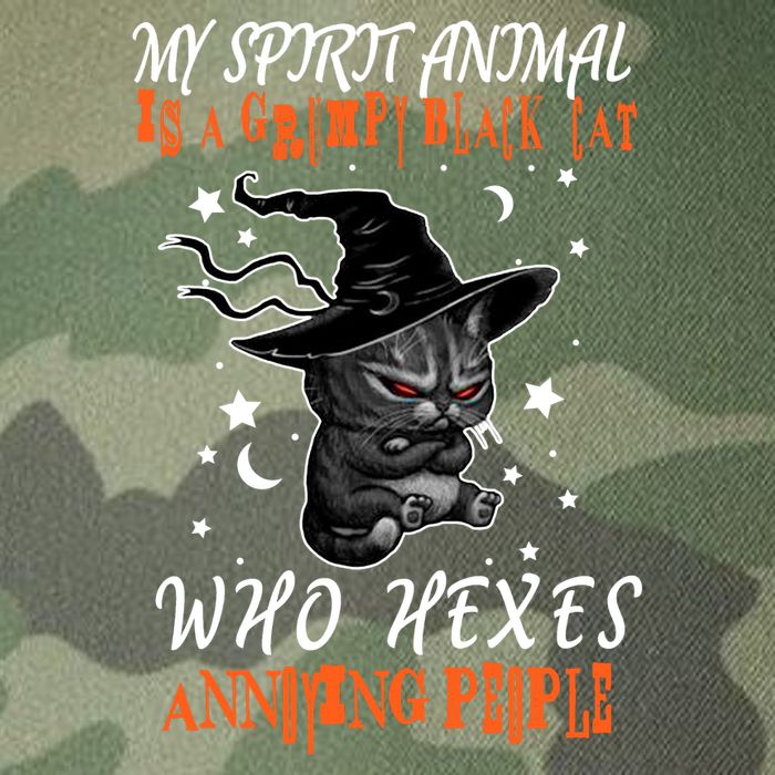 My Spirit Animal Is A Grumpy Black Cat That Hexes Annoying People Legacy Tie Dye Trucker Hat