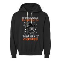 My Spirit Animal Is A Grumpy Black Cat That Hexes Annoying People Garment-Dyed Fleece Hoodie