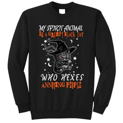 My Spirit Animal Is A Grumpy Black Cat That Hexes Annoying People Sweatshirt