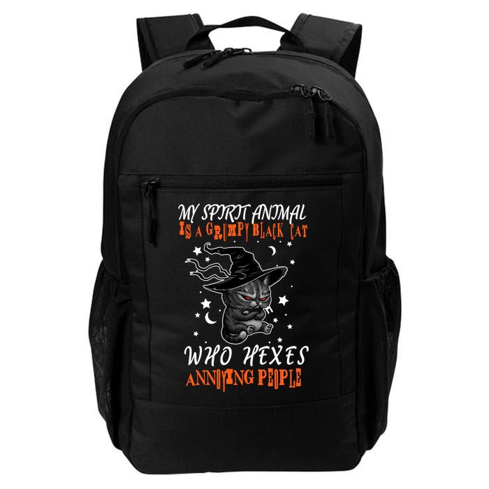 My Spirit Animal Is A Grumpy Black Cat That Hexes Annoying People Backpack
