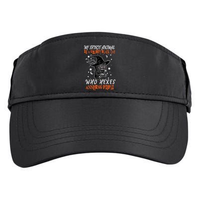 My Spirit Animal Is A Grumpy Black Cat That Hexes Annoying People Adult Drive Performance Visor