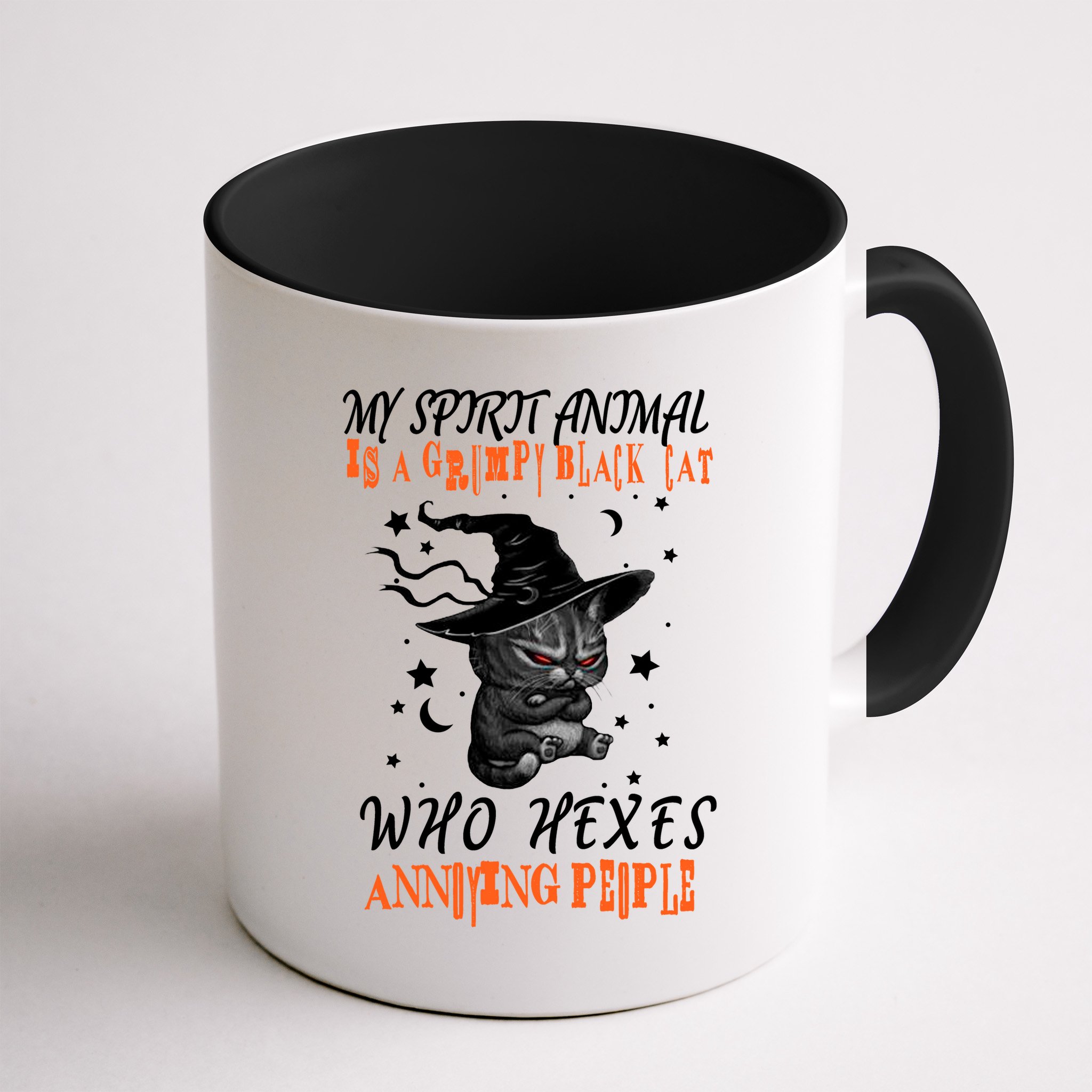 My Spirit Animal Is A Grumpy Black Cat That Hexes Annoying People Mug