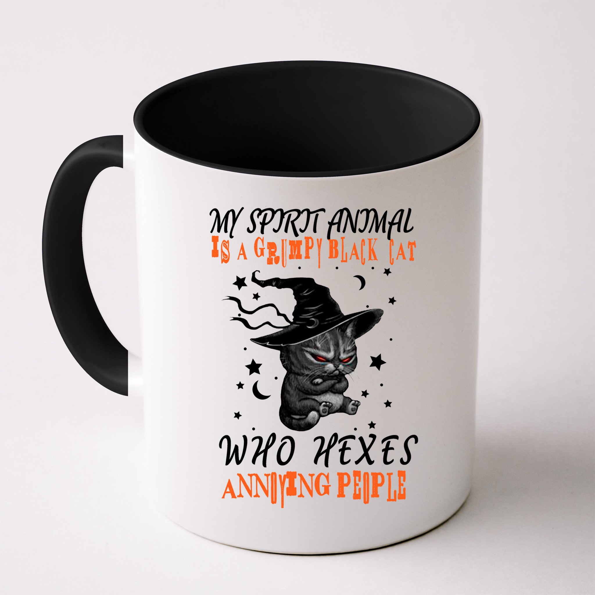 My Spirit Animal Is A Grumpy Black Cat That Hexes Annoying People Mug