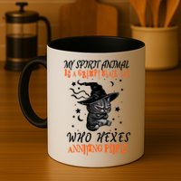 My Spirit Animal Is A Grumpy Black Cat That Hexes Annoying People Mug