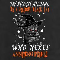My Spirit Animal Is A Grumpy Black Cat That Hexes Annoying People Beanie