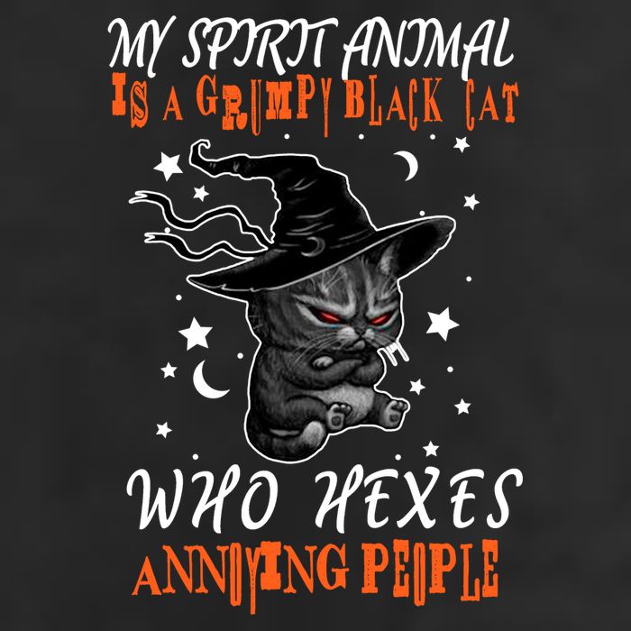 My Spirit Animal Is A Grumpy Black Cat That Hexes Annoying People Beanie