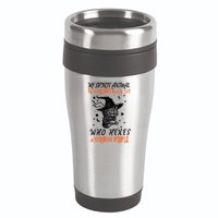 My Spirit Animal Is A Grumpy Black Cat That Hexes Annoying People 16oz Travel Tumbler