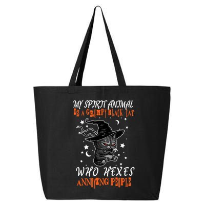 My Spirit Animal Is A Grumpy Black Cat That Hexes Annoying People 25L Jumbo Tote