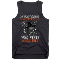 My Spirit Animal Is A Grumpy Black Cat That Hexes Annoying People Tank Top