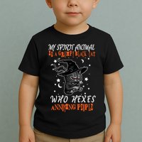 My Spirit Animal Is A Grumpy Black Cat That Hexes Annoying People Toddler T-Shirt