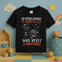 My Spirit Animal Is A Grumpy Black Cat That Hexes Annoying People Toddler T-Shirt