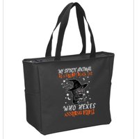 My Spirit Animal Is A Grumpy Black Cat That Hexes Annoying People Zip Tote Bag