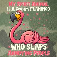My Spirit Animal Is A Grumpy Flamingo Legacy Tie Dye Trucker Hat