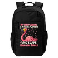 My Spirit Animal Is A Grumpy Flamingo Backpack