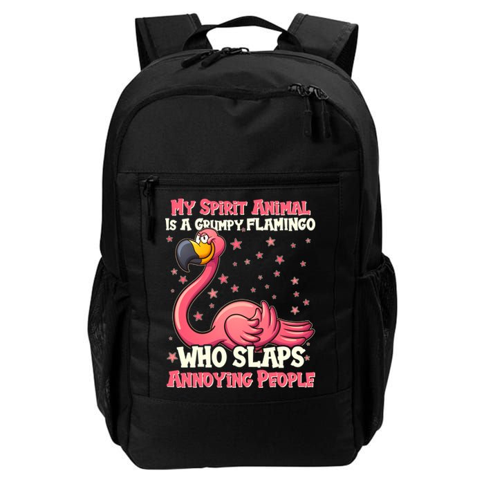 My Spirit Animal Is A Grumpy Flamingo Backpack