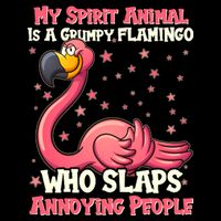 My Spirit Animal Is A Grumpy Flamingo Backpack