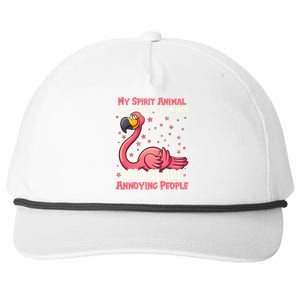 My Spirit Animal Is A Grumpy Flamingo Snapback Five-Panel Rope Hat