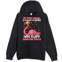 My Spirit Animal Is A Grumpy Flamingo Premium Pullover Hoodie